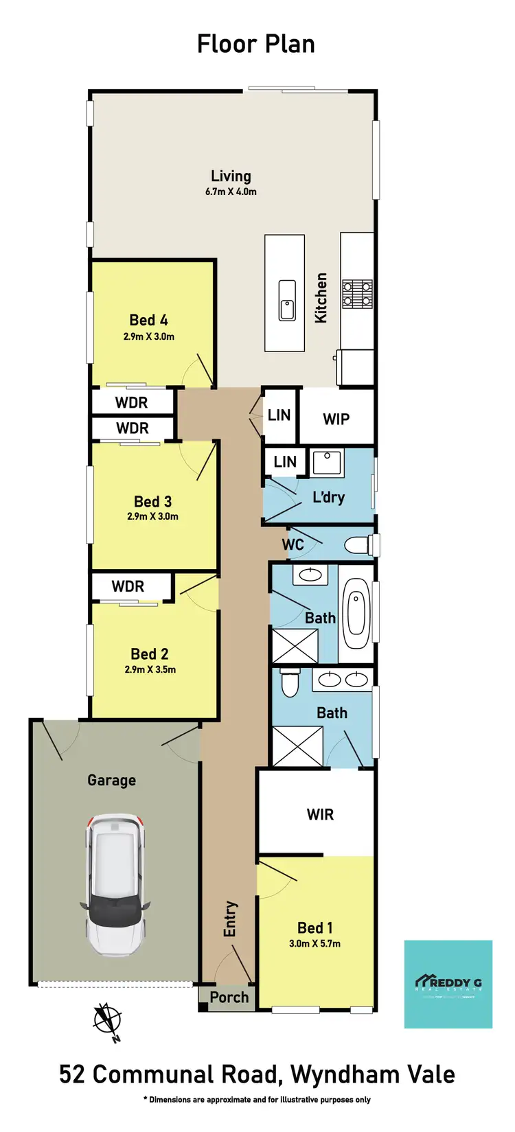 Floorplan of Homely house listing, 52 Communal Road, Wyndham Vale VIC 3024