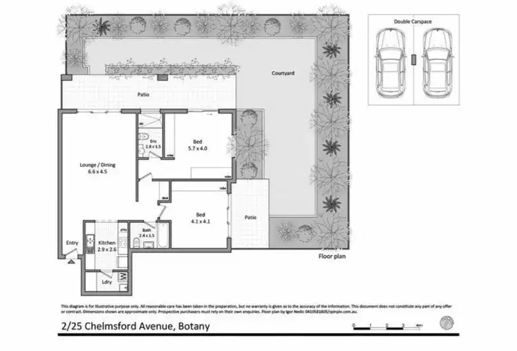 Floorplan of Homely apartment listing, 2/25 Chelmsford Avenue, Botany NSW 2019