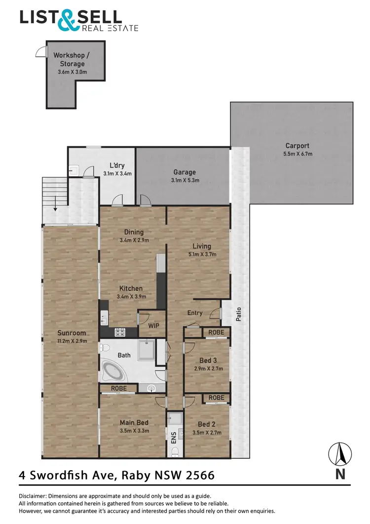 Floorplan of Homely house listing, 4 Swordfish Avenue, Raby NSW 2566