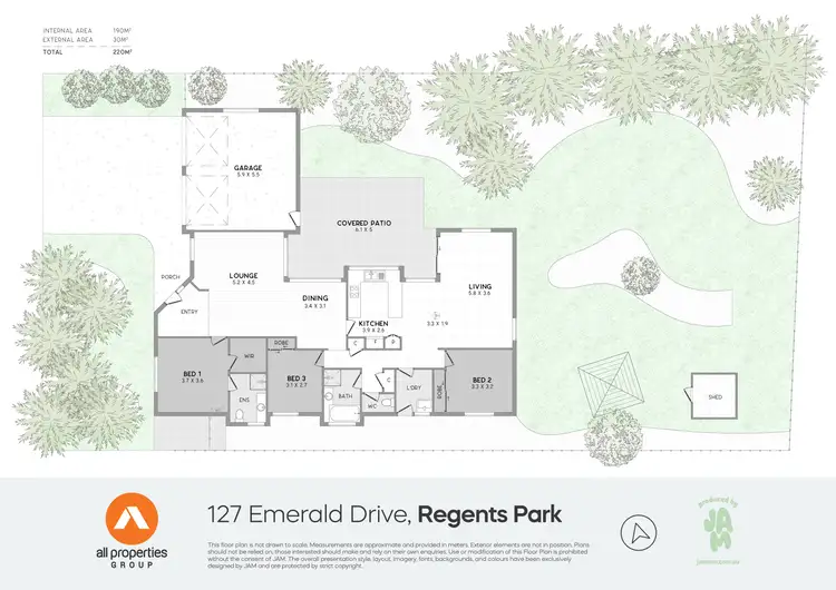 Floorplan of Homely house listing, 127 Emerald Drive, Regents Park QLD 4118