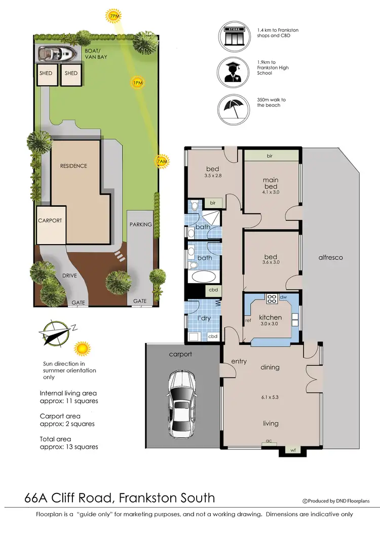 Floorplan of Homely house listing, 66A Cliff Road, Frankston South VIC 3199