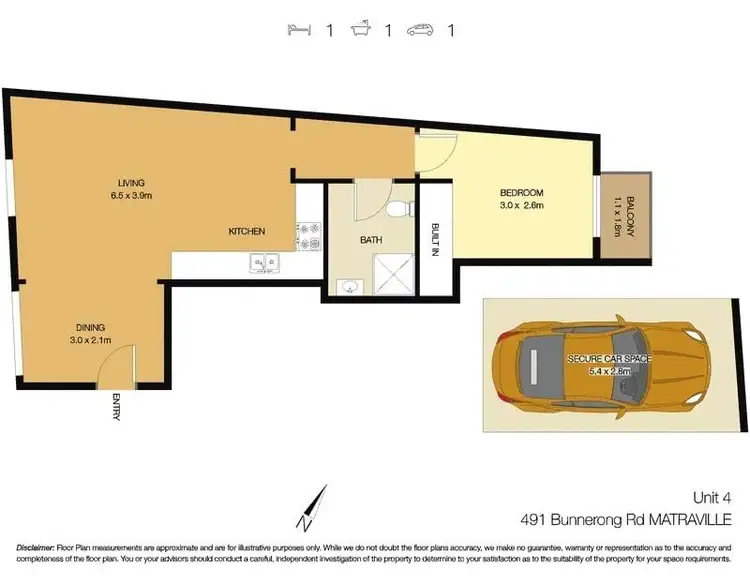 Floorplan of Homely apartment listing, 4/491 Bunnerong Road, Matraville NSW 2036