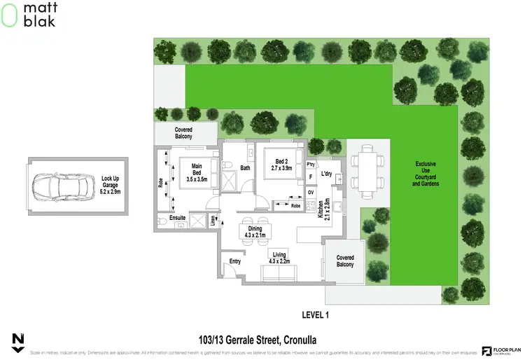 Floorplan of Homely apartment listing, 103/13-15 Gerrale Street, Cronulla NSW 2230
