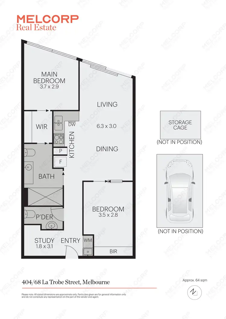 Floorplan of Homely apartment listing, 404/68 Latrobe Street, Melbourne VIC 3000