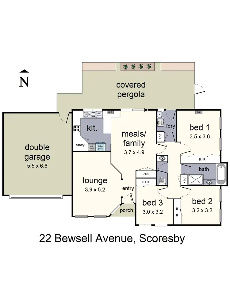 Floorplan of Homely house listing, 22 Bewsell Avenue, Scoresby VIC 3179