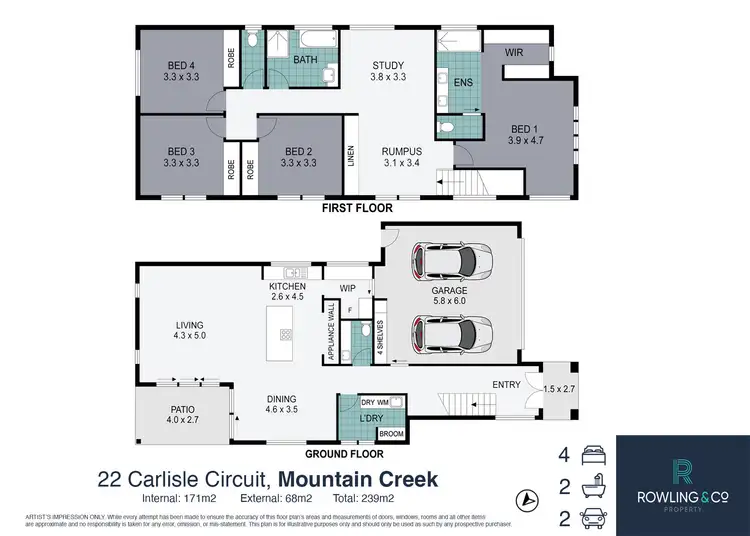 Floorplan of Homely house listing, 22 Carlisle Circuit, Mountain Creek QLD 4557