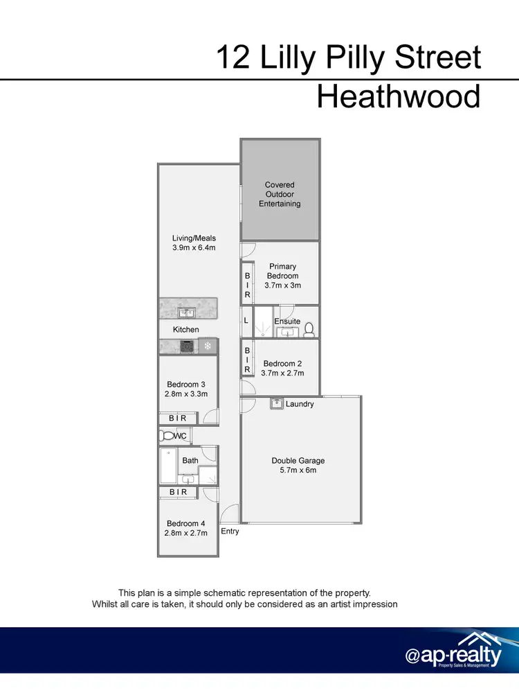 Floorplan of Homely house listing, 12 Lilly Pilly Street, Heathwood QLD 4110