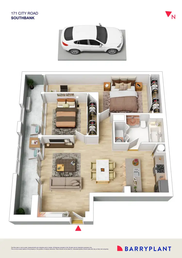 Floorplan of Homely apartment listing, 2/171 City Road, Southbank VIC 3006