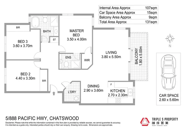 Floorplan of Homely apartment listing, 5/884-888 Pacific Highway, Chatswood NSW 2067