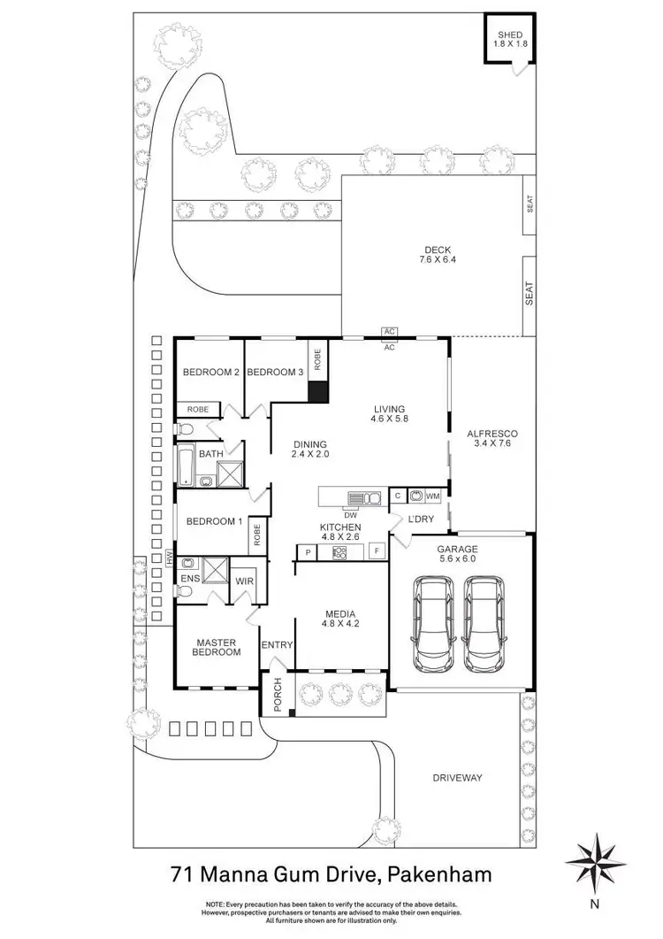 Floorplan of Homely house listing, 71 Manna Gum Drive, Pakenham VIC 3810