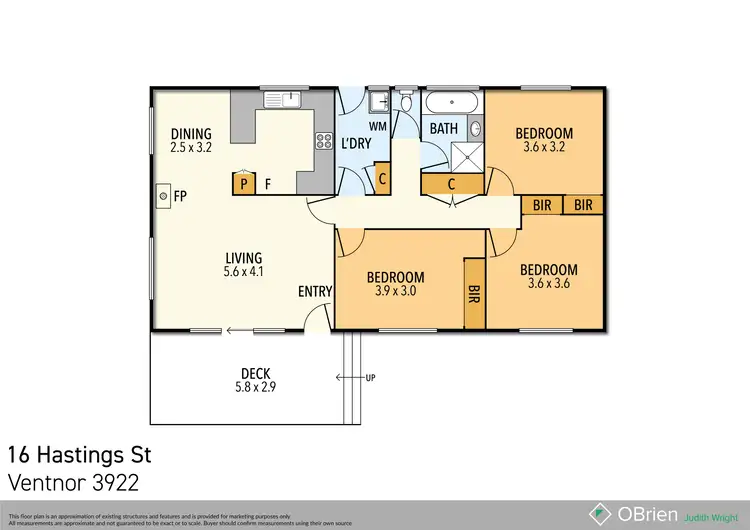 Floorplan of Homely house listing, 16 Hastings Street, Ventnor VIC 3922