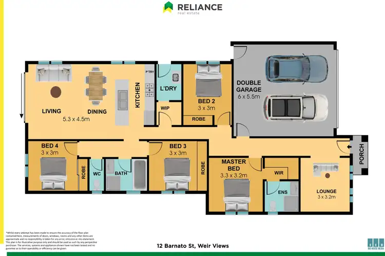 Floorplan of Homely house listing, 12 Barnato Street, Weir Views VIC 3338