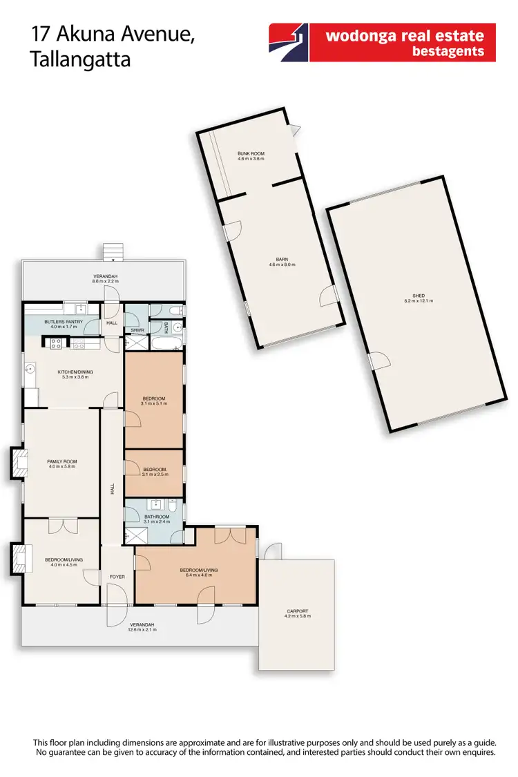 Floorplan of Homely house listing, 17 Akuna Avenue, Tallangatta VIC 3700
