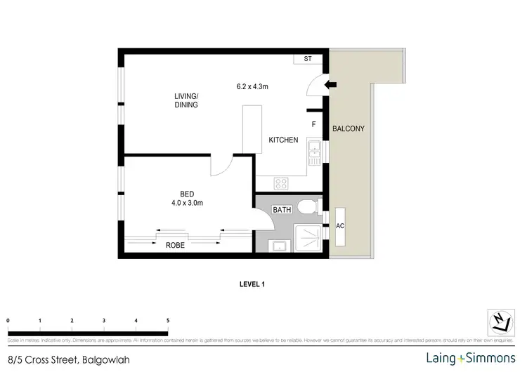 Floorplan of Homely unit listing, 8/5 Cross Street, Balgowlah NSW 2093