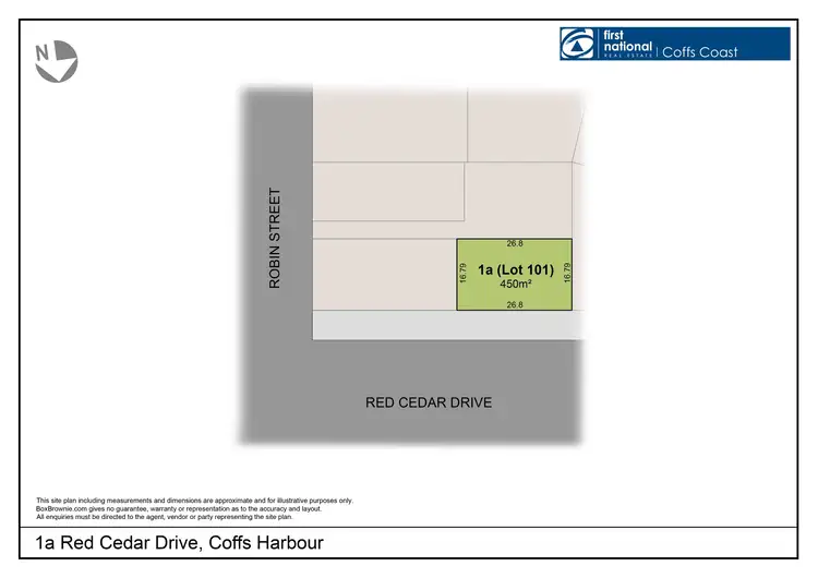 Floorplan of Homely land listing, 1A Red Cedar Drive, Coffs Harbour NSW 2450