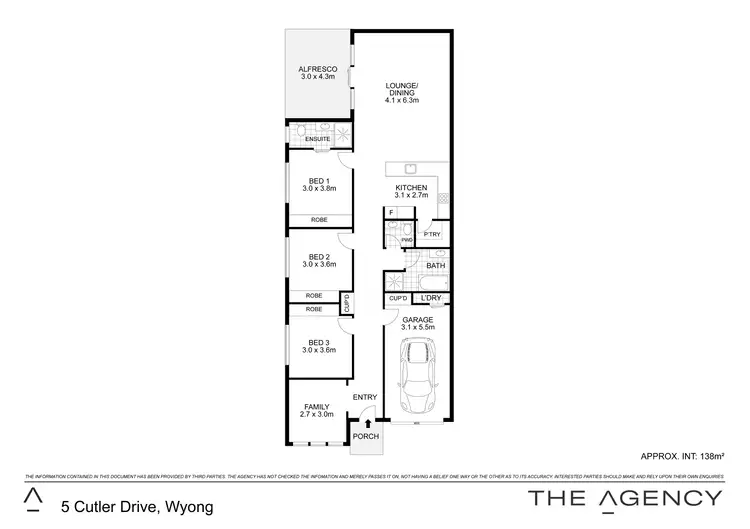 Floorplan of Homely house listing, 5 Cutler Drive, Wyong NSW 2259