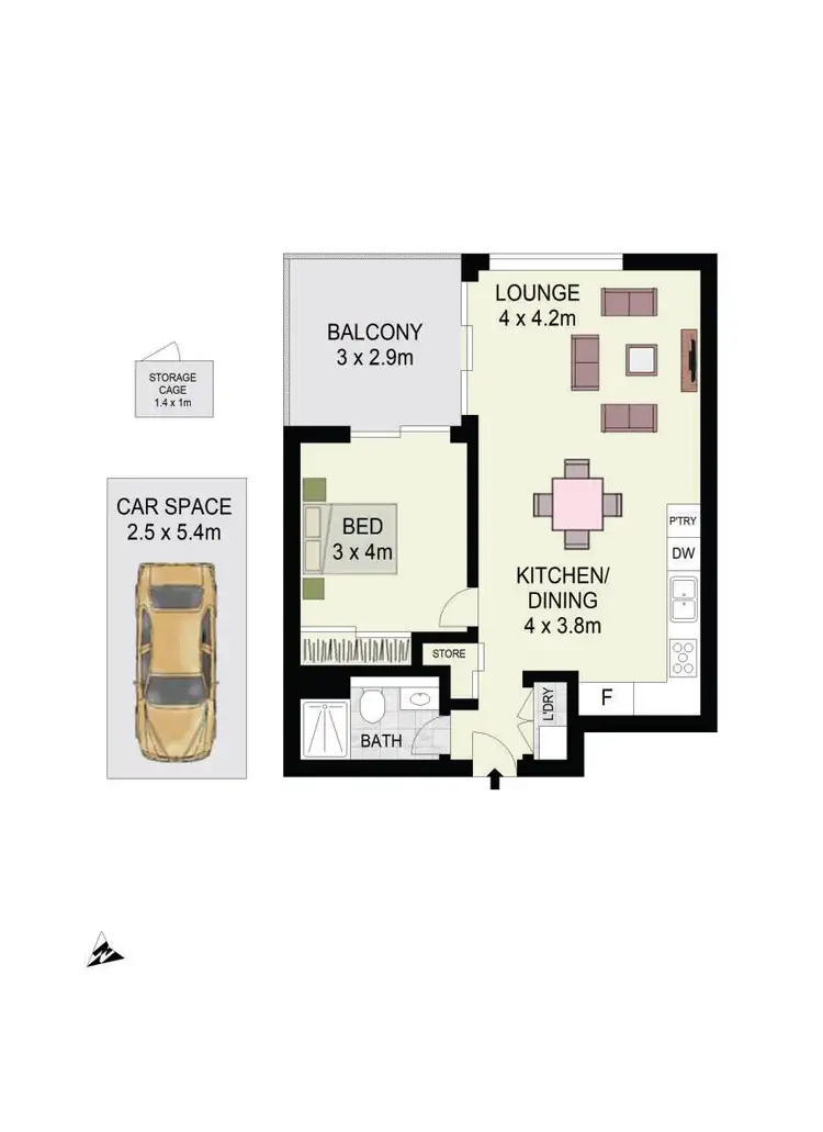 Floorplan of Homely apartment listing, 507/25 Dawes Avenue, Castle Hill NSW 2154