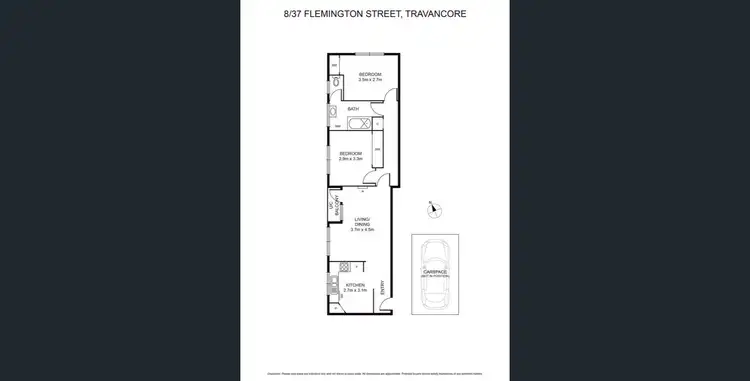 Floorplan of Homely apartment listing, 8/37 Flemington Street, Travancore VIC 3032