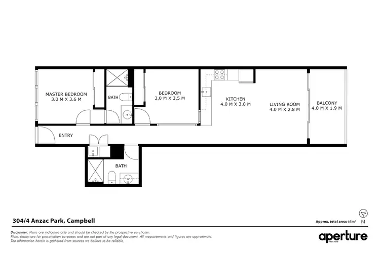 Floorplan of Homely apartment listing, 304/4 Anzac Park, Campbell ACT 2612