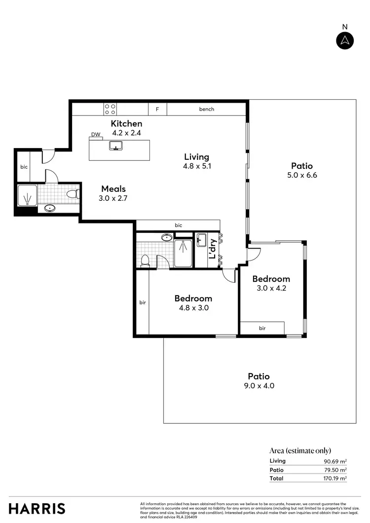 Floorplan of Homely apartment listing, 104/246 Unley Road, Unley SA 5061