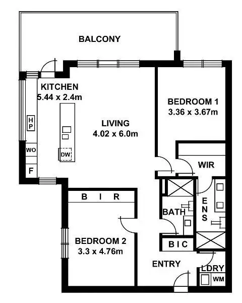 Floorplan of Homely apartment listing, 1706/47 Hindmarsh Square, Adelaide SA 5000