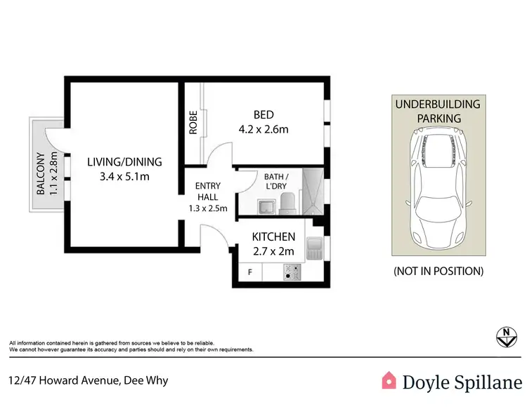 Floorplan of Homely apartment listing, 12/47 Howard Avenue, Dee Why NSW 2099