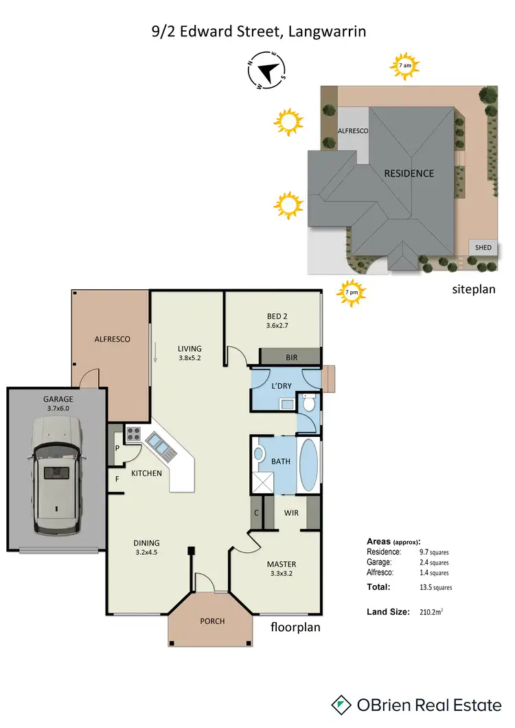 Floorplan of Homely unit listing, 9/2 Edward Street, Langwarrin VIC 3910