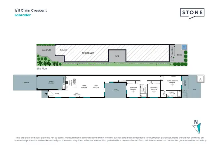 Floorplan of Homely semi-detached listing, 1/11 Chirn Crescent, Labrador QLD 4215