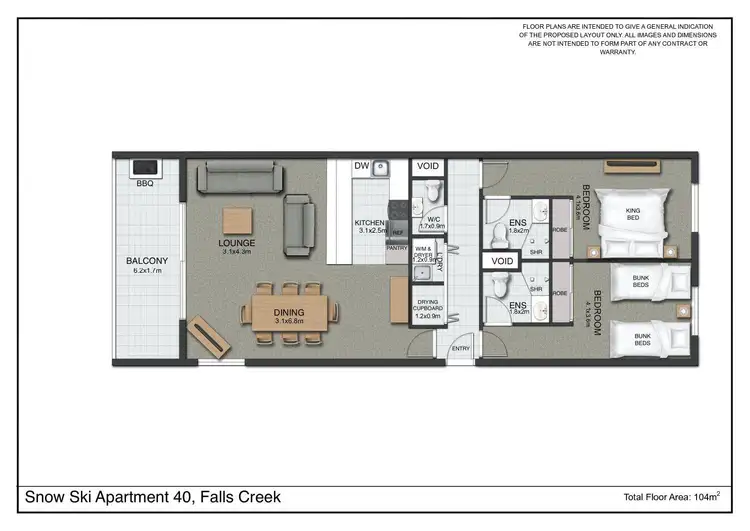 Floorplan of Homely apartment listing, 40/1 Village Bowl Court, Falls Creek VIC 3699
