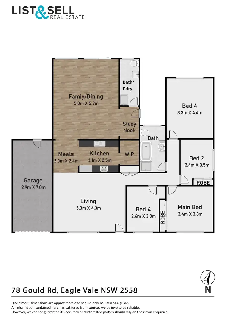 Floorplan of Homely house listing, 78 Gould Road, Eagle Vale NSW 2558