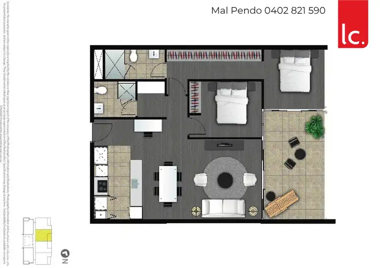 Floorplan of Homely apartment listing, 25/2729 Gold Coast Highway, Broadbeach QLD 4218
