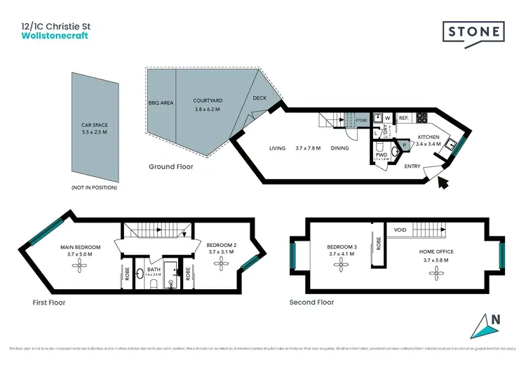 Floorplan of Homely townhouse listing, 12/1C Christie Street, Wollstonecraft NSW 2065