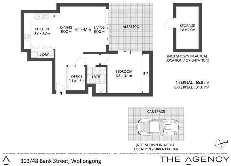 Floorplan of Homely unit listing, 302/48 Bank Street, Wollongong NSW 2500