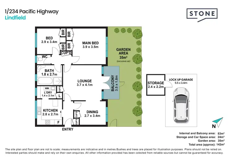 Floorplan of Homely apartment listing, 1/234 Pacific Highway, Lindfield NSW 2070