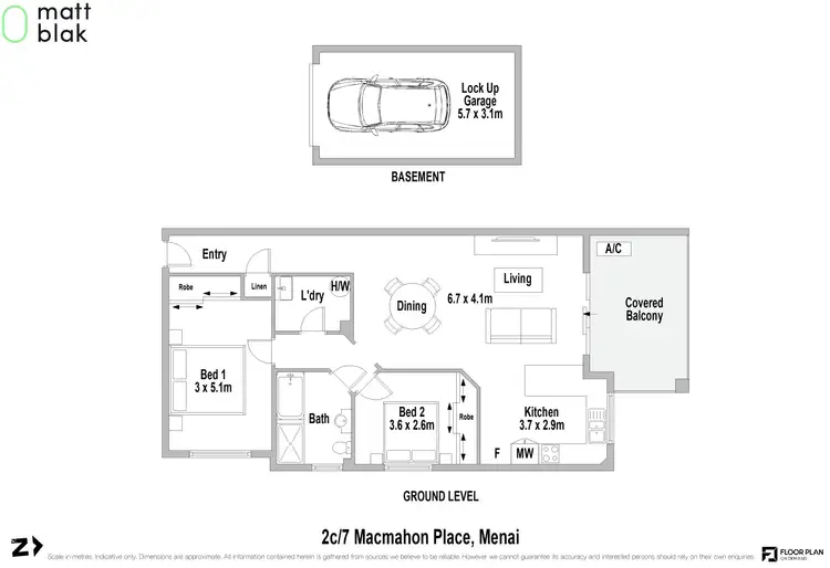 Floorplan of Homely apartment listing, 2C/7 Macmahon Place, Menai NSW 2234