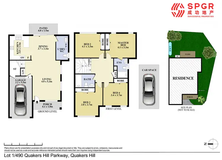 Floorplan of Homely townhouse listing, Lot 1/490 Quakers Hill Parkway, Quakers Hill NSW 2763