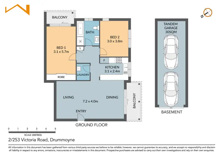 Floorplan of Homely apartment listing, 2/253-257 Victoria Road, Drummoyne NSW 2047