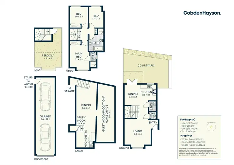 Floorplan of Homely townhouse listing, 10/16-22 Marlborough Street, Drummoyne NSW 2047