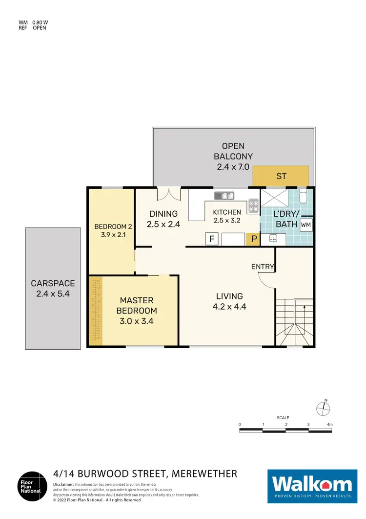 Floorplan of Homely unit listing, 4/14 Burwood Street, Merewether NSW 2291