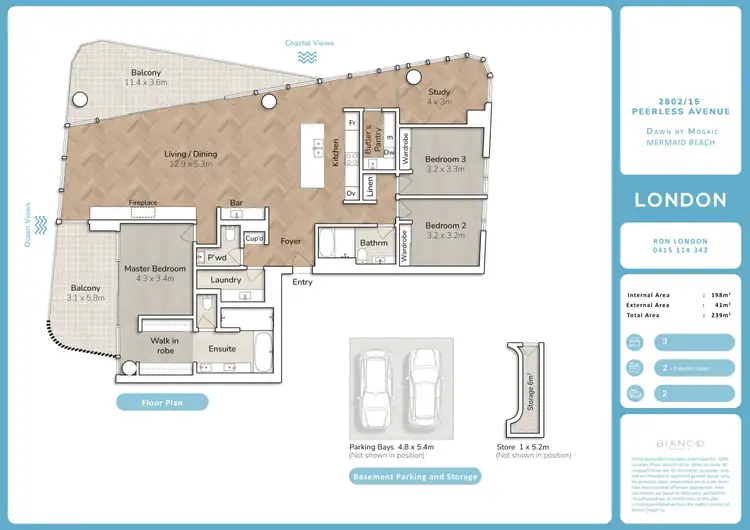 Floorplan of Homely apartment listing, 2802/15 Peerless Avenue, Mermaid Beach QLD 4218