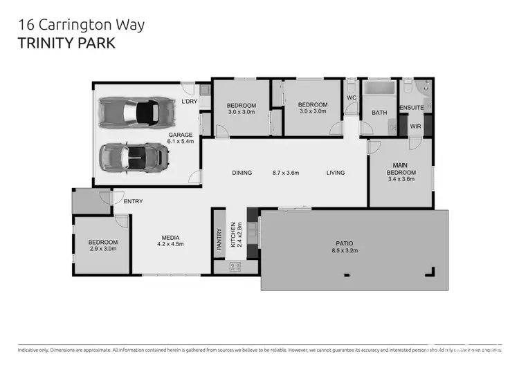 Floorplan of Homely house listing, 16 Carrington Way, Trinity Park QLD 4879