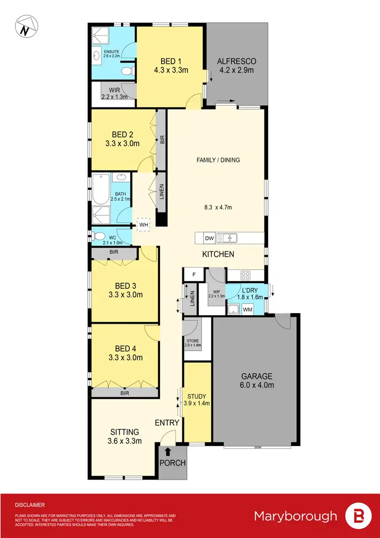 Floorplan of Homely house listing, 303 Gladstone Street, Maryborough VIC 3465