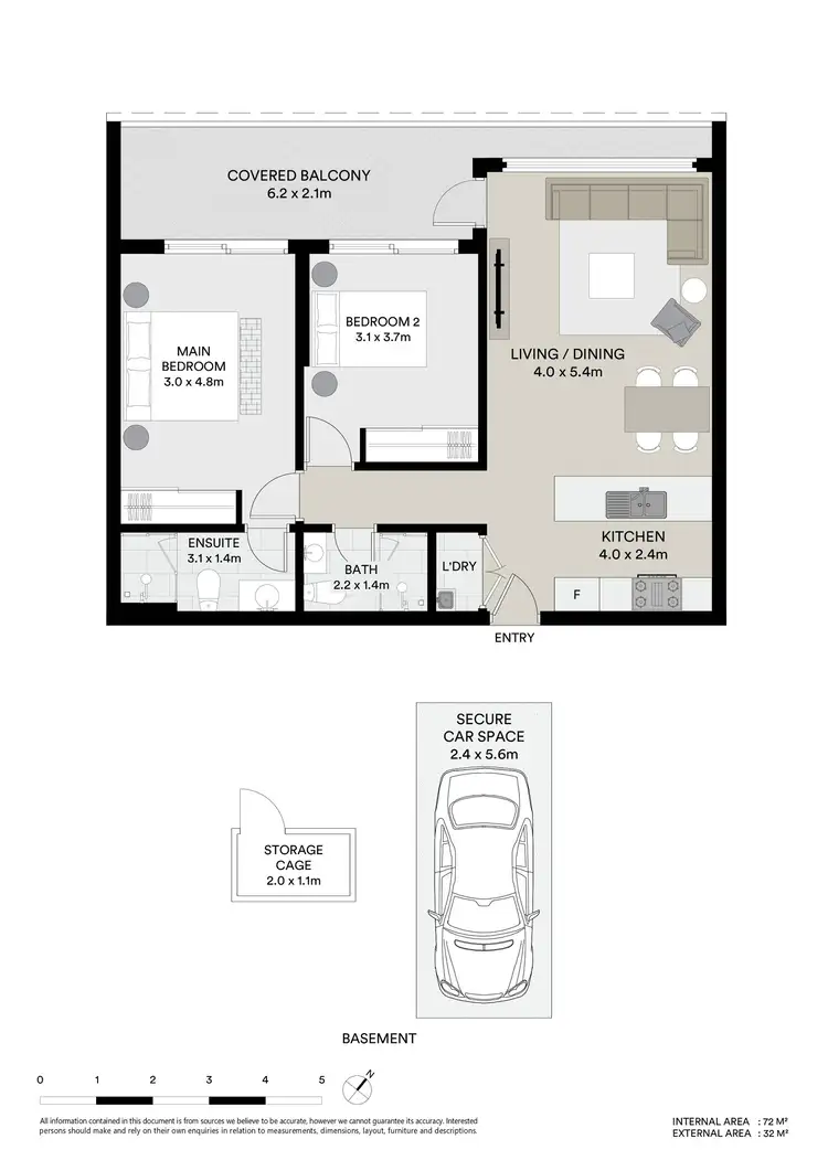 Floorplan of Homely unit listing, 308/7 Beane Street West, Gosford NSW 2250