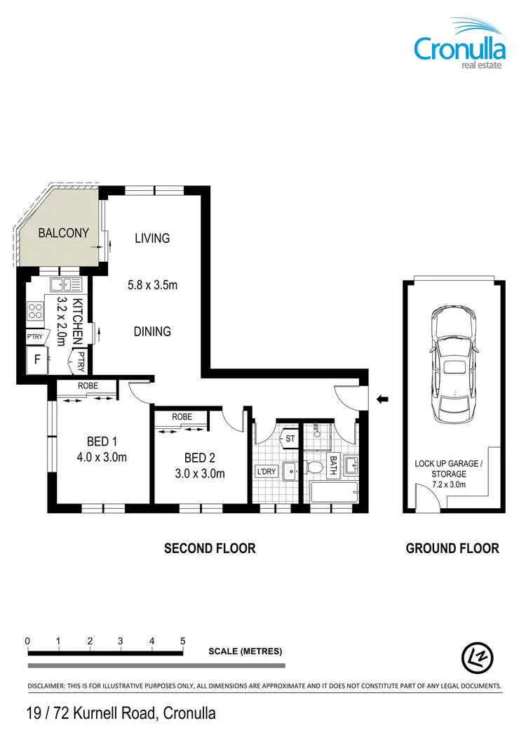 Floorplan of Homely apartment listing, 19/72 Kurnell Road, Cronulla NSW 2230