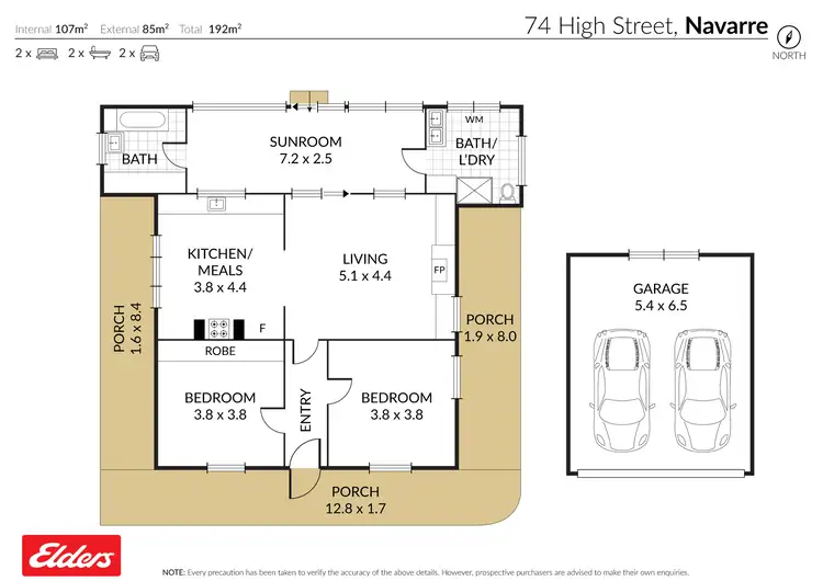 Floorplan of Homely house listing, 74 High Street, Navarre VIC 3384