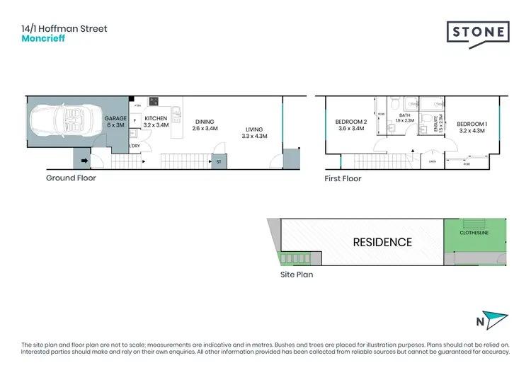 Floorplan of Homely townhouse listing, 14/1 Hoffmann Street, Moncrieff ACT 2914