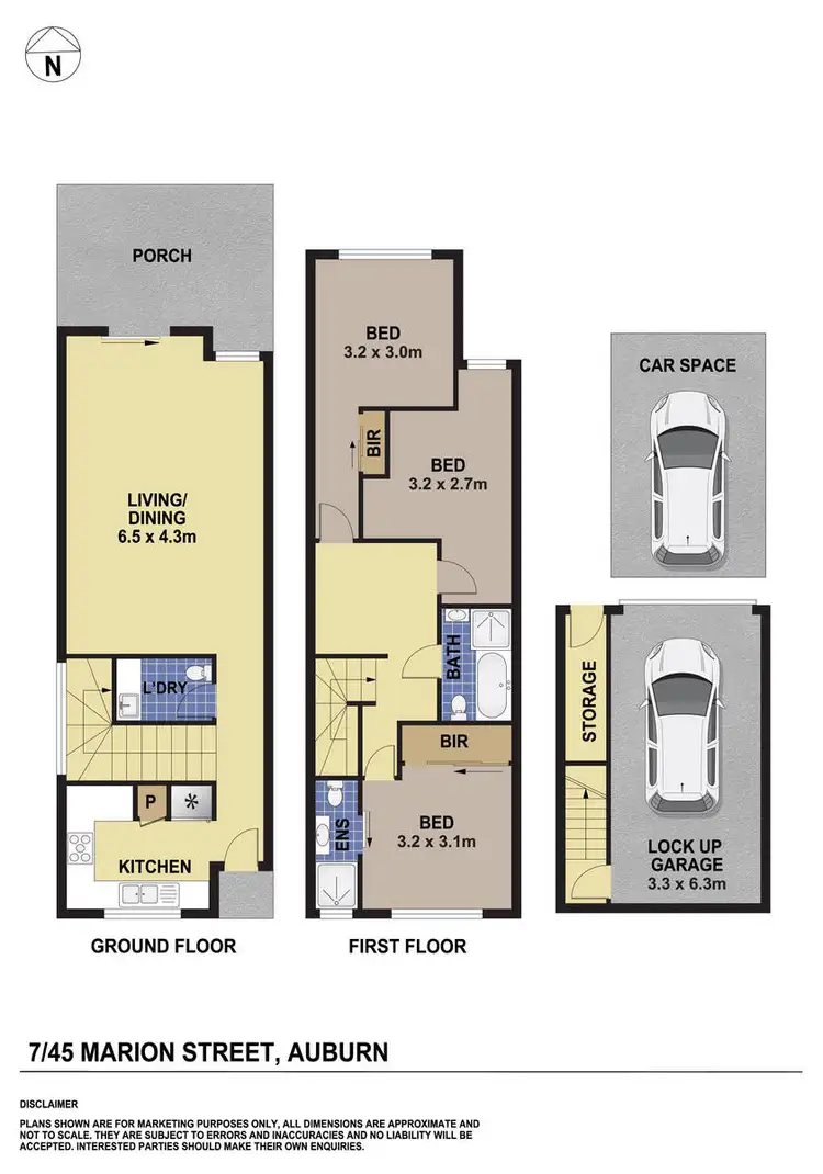 Floorplan of Homely townhouse listing, 7/45-47 Marion Street, Auburn NSW 2144