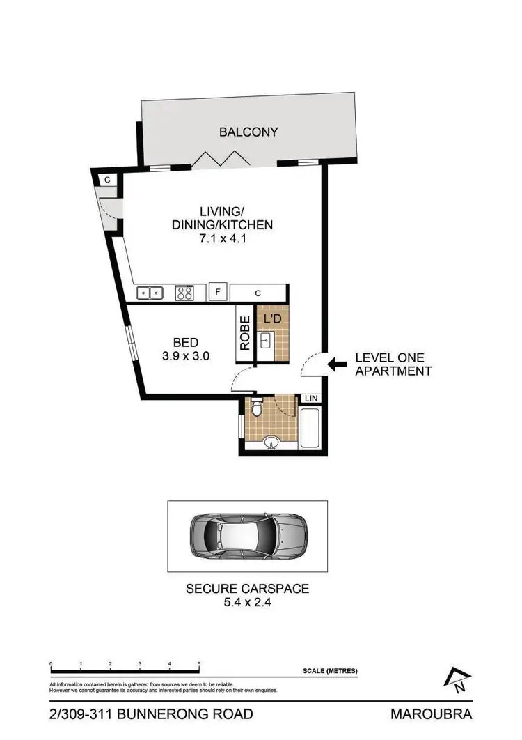 Floorplan of Homely apartment listing, 2/309-311 Bunnerong Road, Maroubra NSW 2035