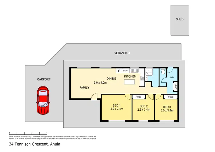 Floorplan of Homely house listing, 34 Tennison Crescent, Anula NT 812