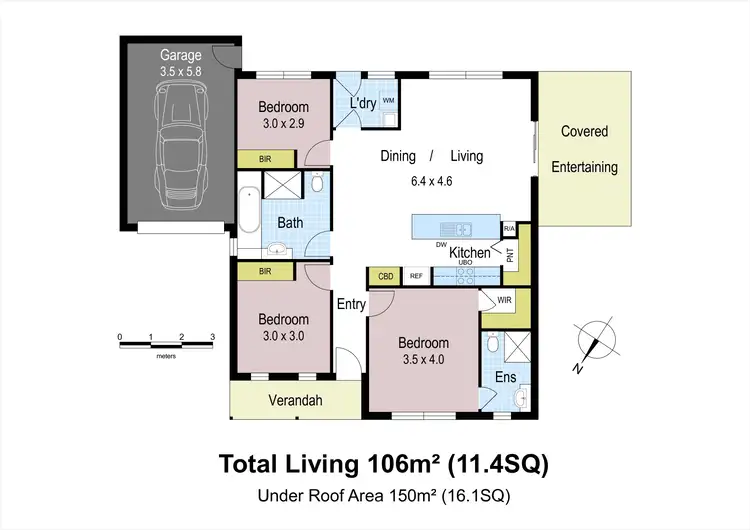 Floorplan of Homely unit listing, 6/22 Main South Road, Drouin VIC 3818